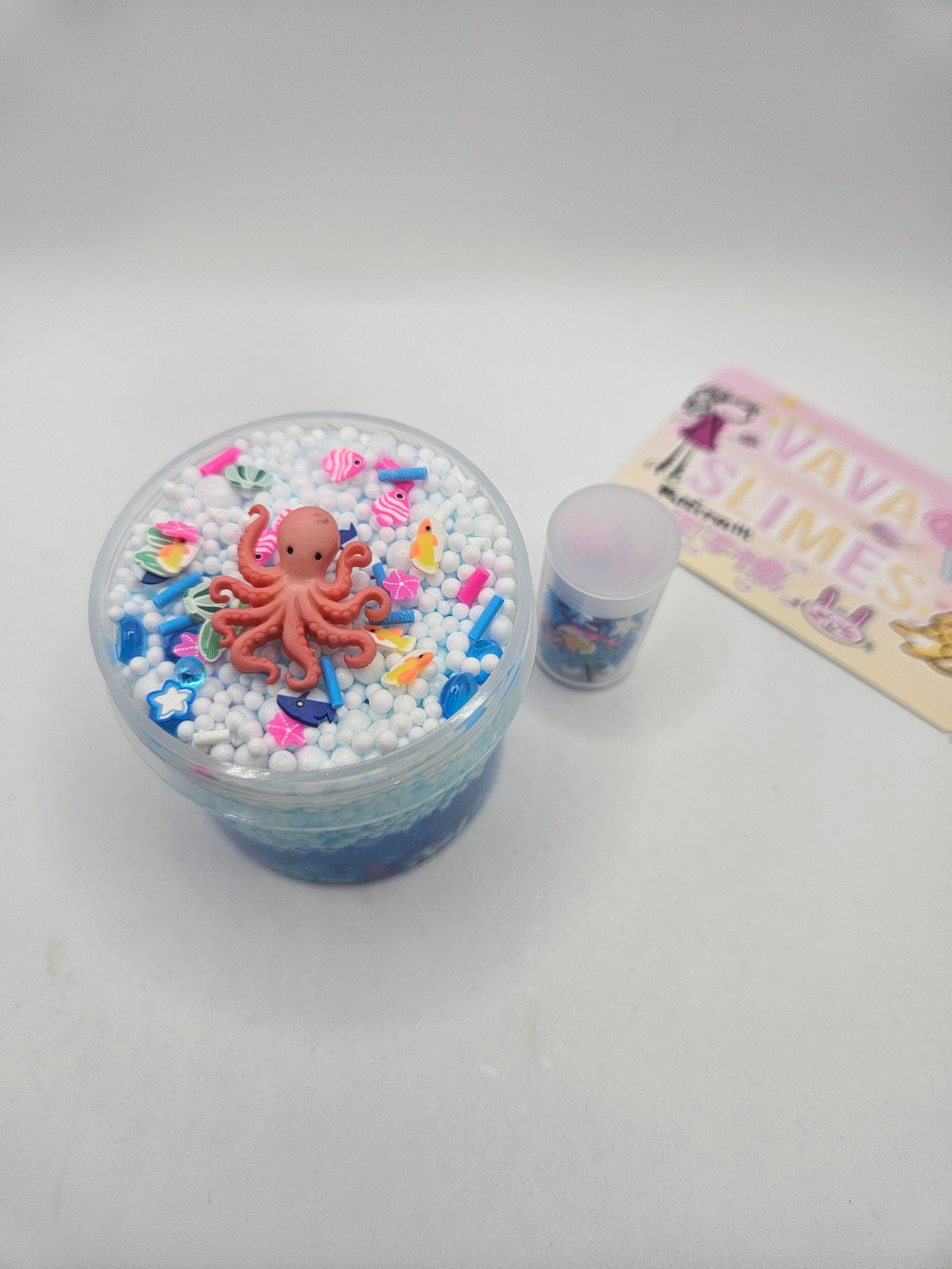 Marina Microfloam Coated Clear Slime - Sensory Slime - Sensory Play - Scented Slime
