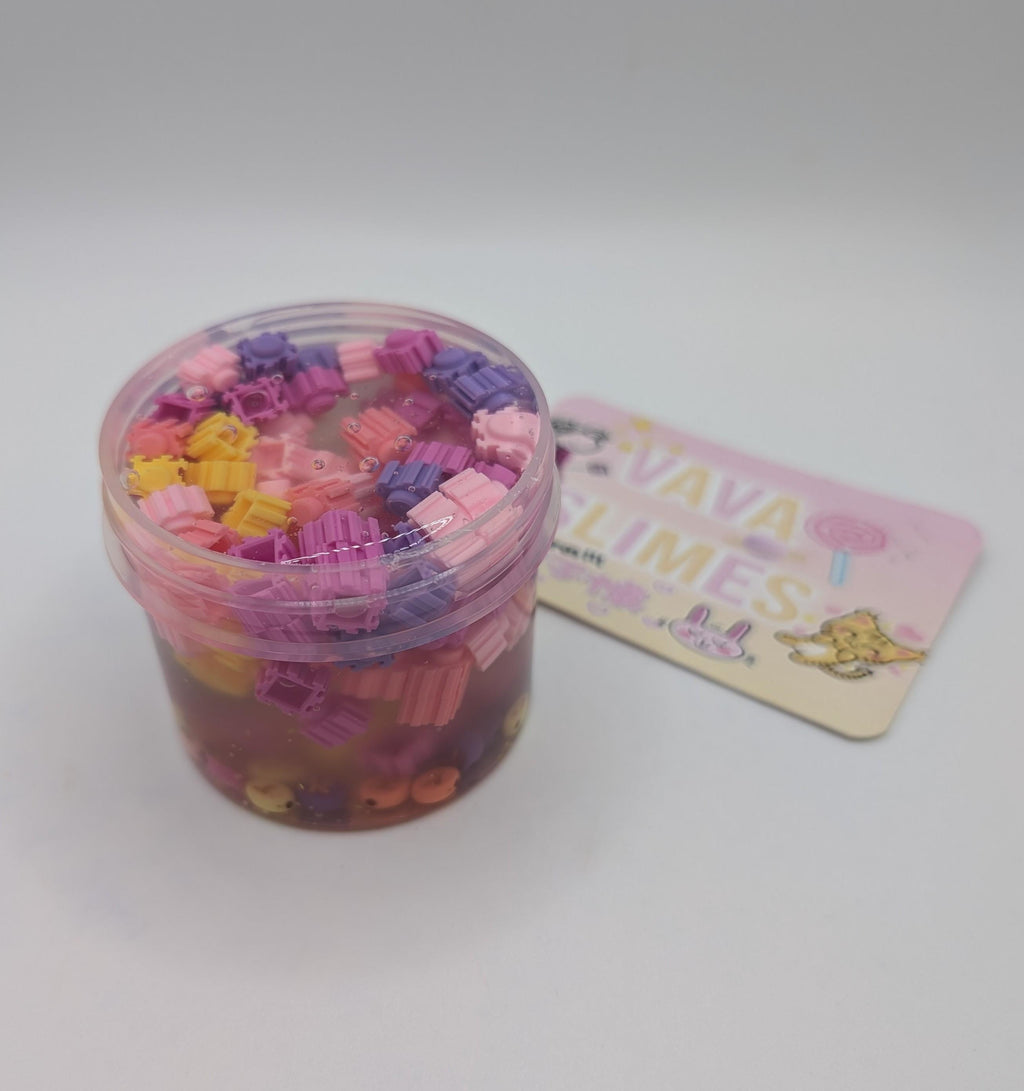 Molly Coated Clear Jelly Block Bead Slime - Sensory Slime - Scented Slime - Sensory Play
