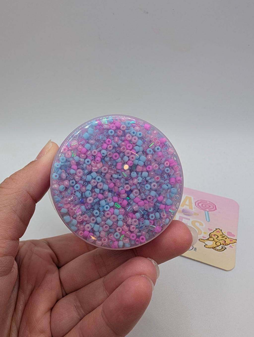 Tracy - Seed Bead Crunch Bomb - Lightly Scented Slime - Sensory Slime