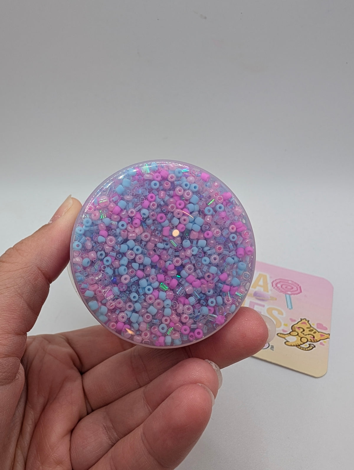 Tracy - Seed Bead Crunch Bomb - Lightly Scented Slime - Sensory Slime