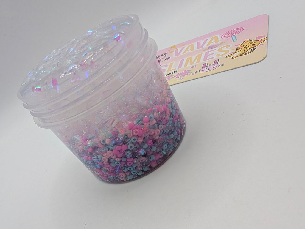Tracy - Seed Bead Crunch Bomb - Lightly Scented Slime - Sensory Slime