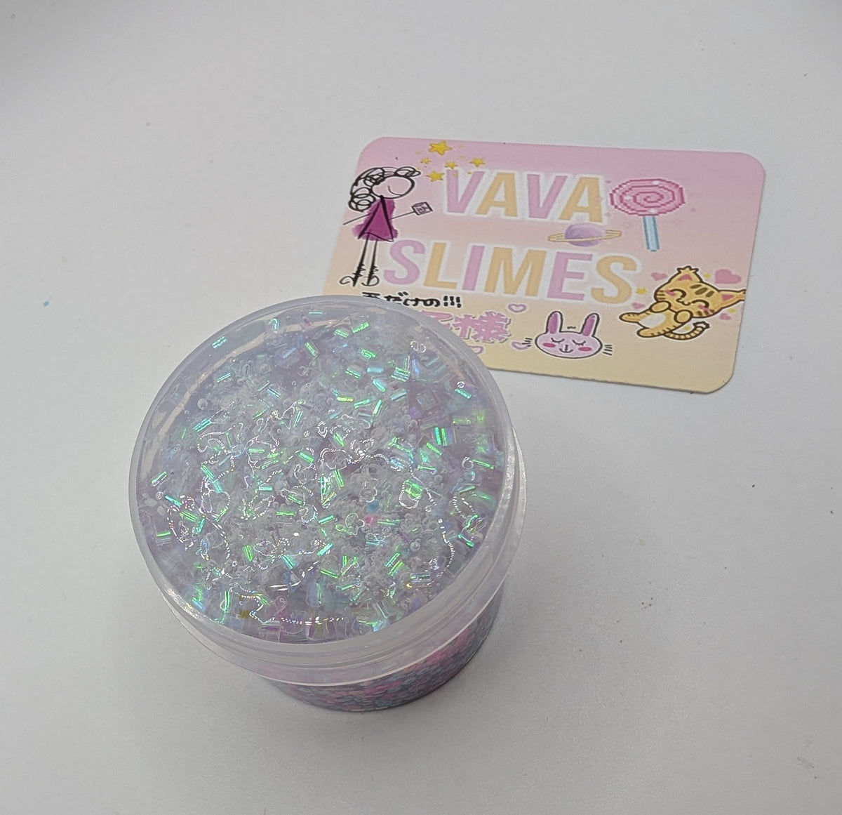 Tracy - Seed Bead Crunch Bomb - Lightly Scented Slime - Sensory Slime