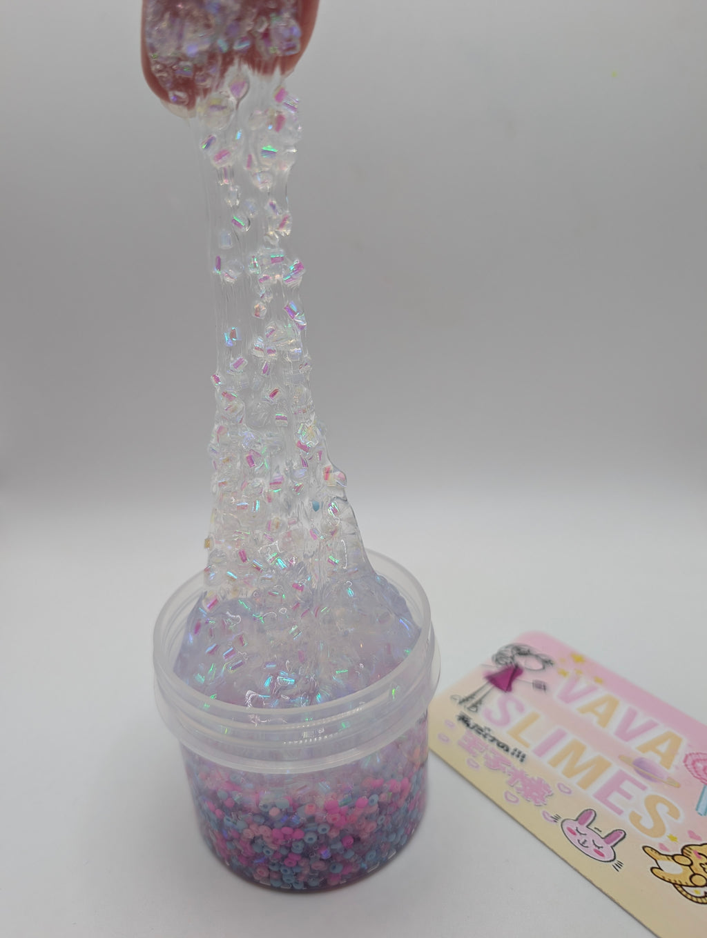 Tracy - Seed Bead Crunch Bomb - Lightly Scented Slime - Sensory Slime