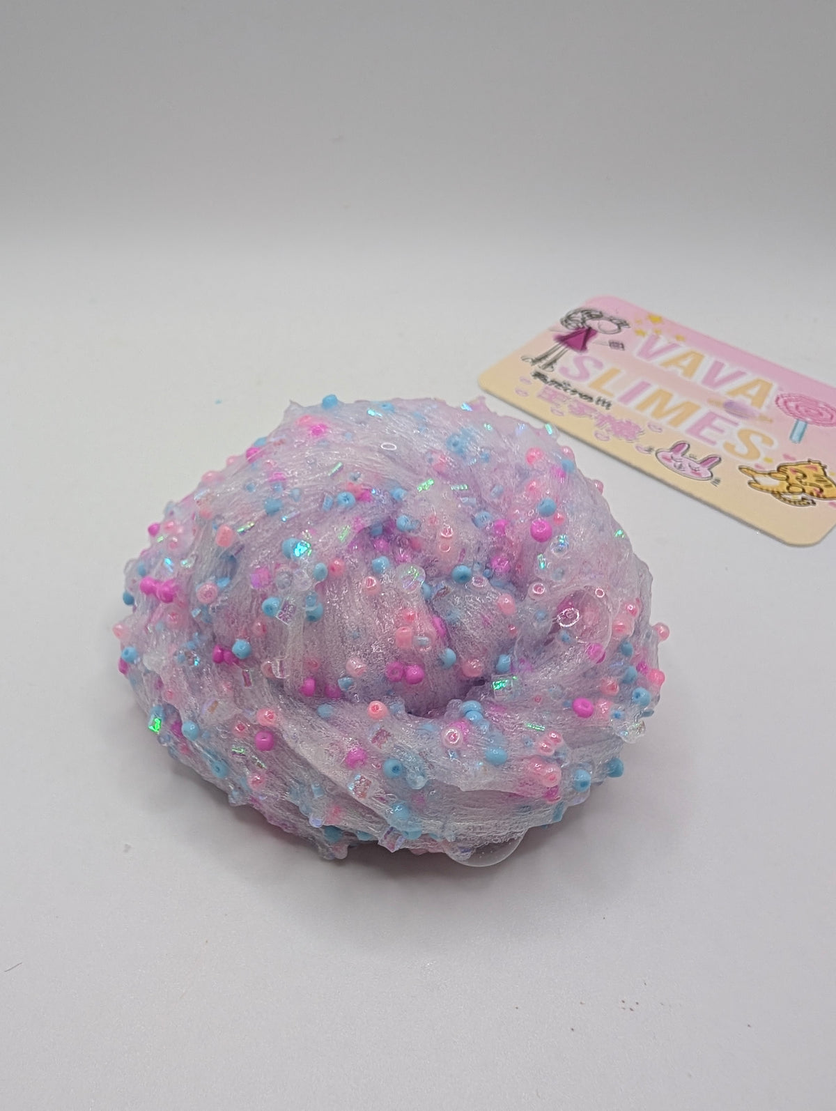 Tracy - Seed Bead Crunch Bomb - Lightly Scented Slime - Sensory Slime