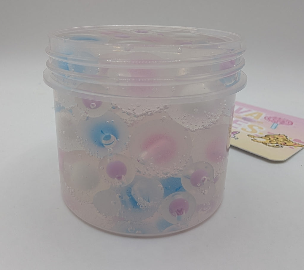 Aaron - Blue bear froggy bead, pink froggy bead, white froggy bead clear crunch Bomb Slime - Scented Slime - Unscented Slime