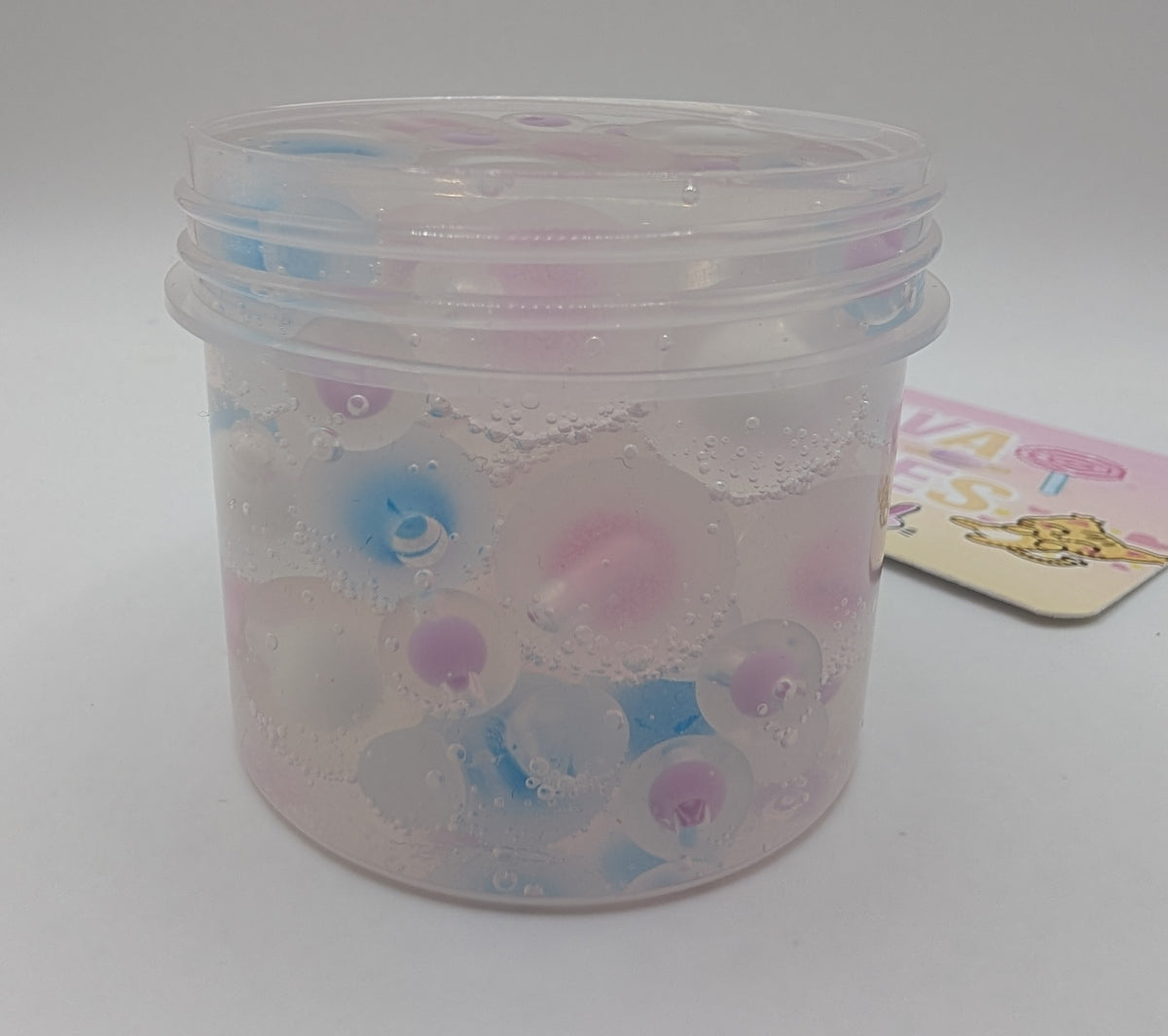 Aaron - Blue bear froggy bead, pink froggy bead, white froggy bead clear crunch Bomb Slime - Scented Slime - Unscented Slime