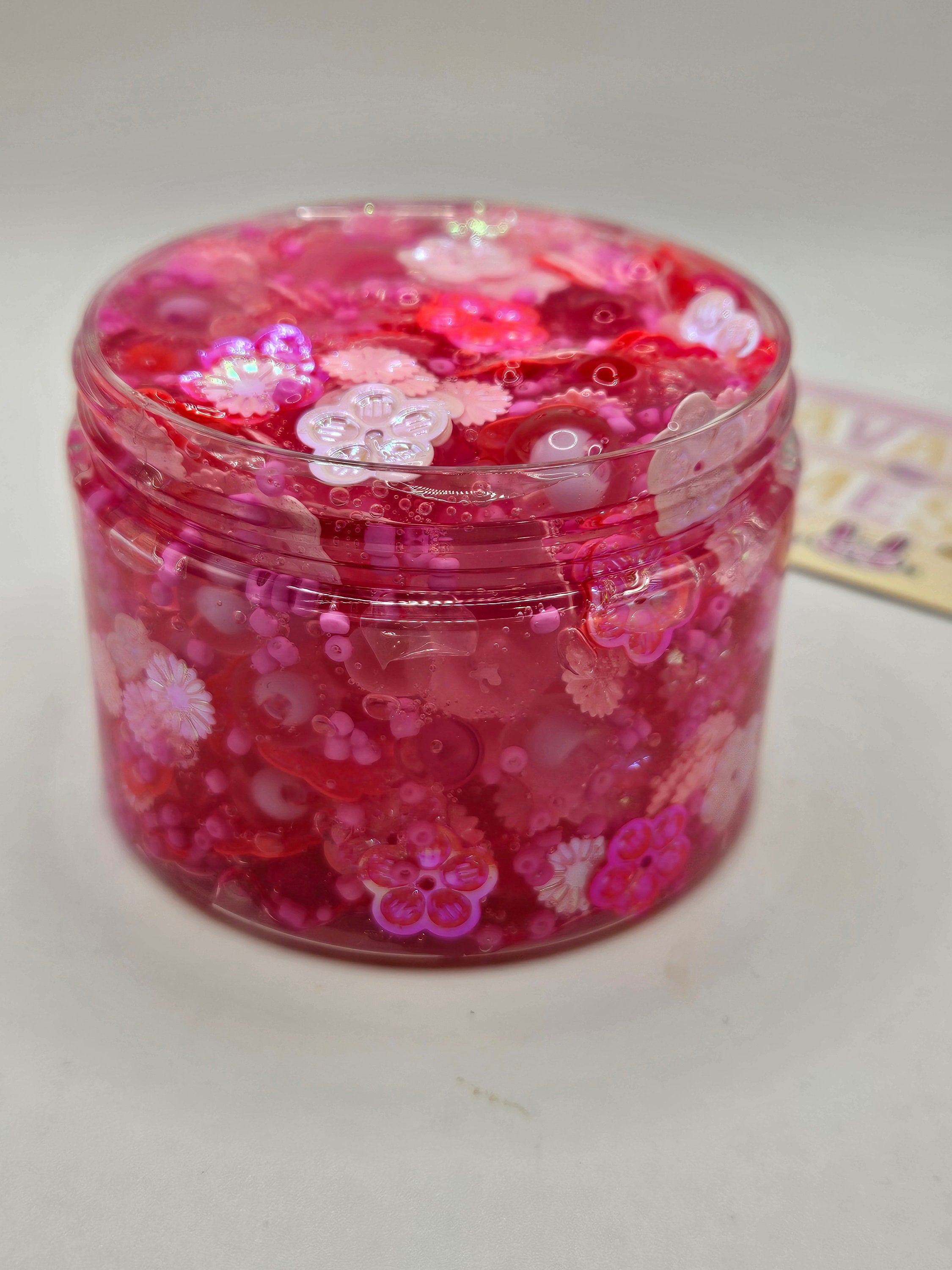 Chester - Scented Flower Sequin Crunch Bomb Slime - Scented Slime - Sensory Play