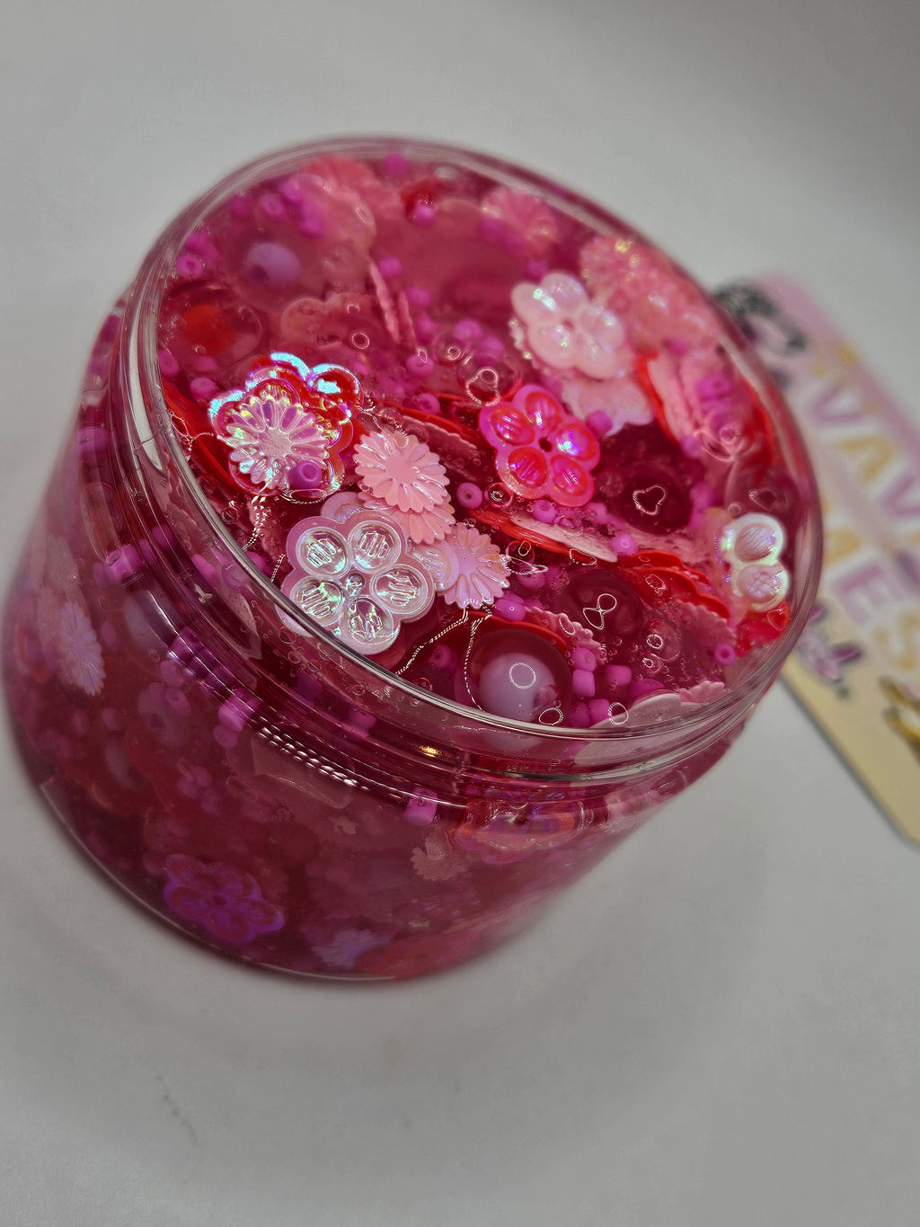 Chester - Scented Flower Sequin Crunch Bomb Slime - Scented Slime - Sensory Play