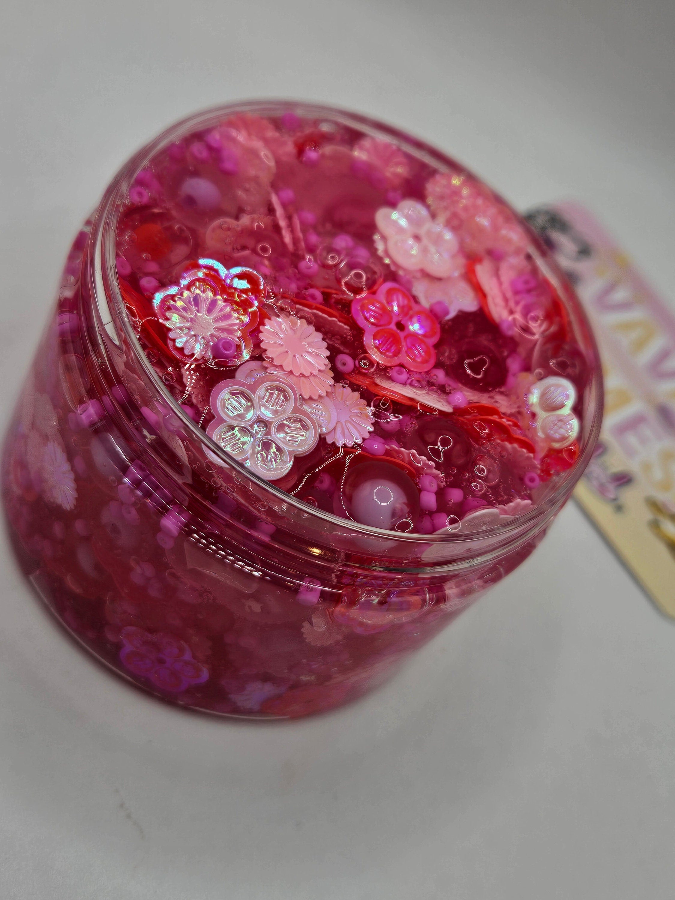 Chester - Scented Flower Sequin Crunch Bomb Slime - Scented Slime - Sensory Play