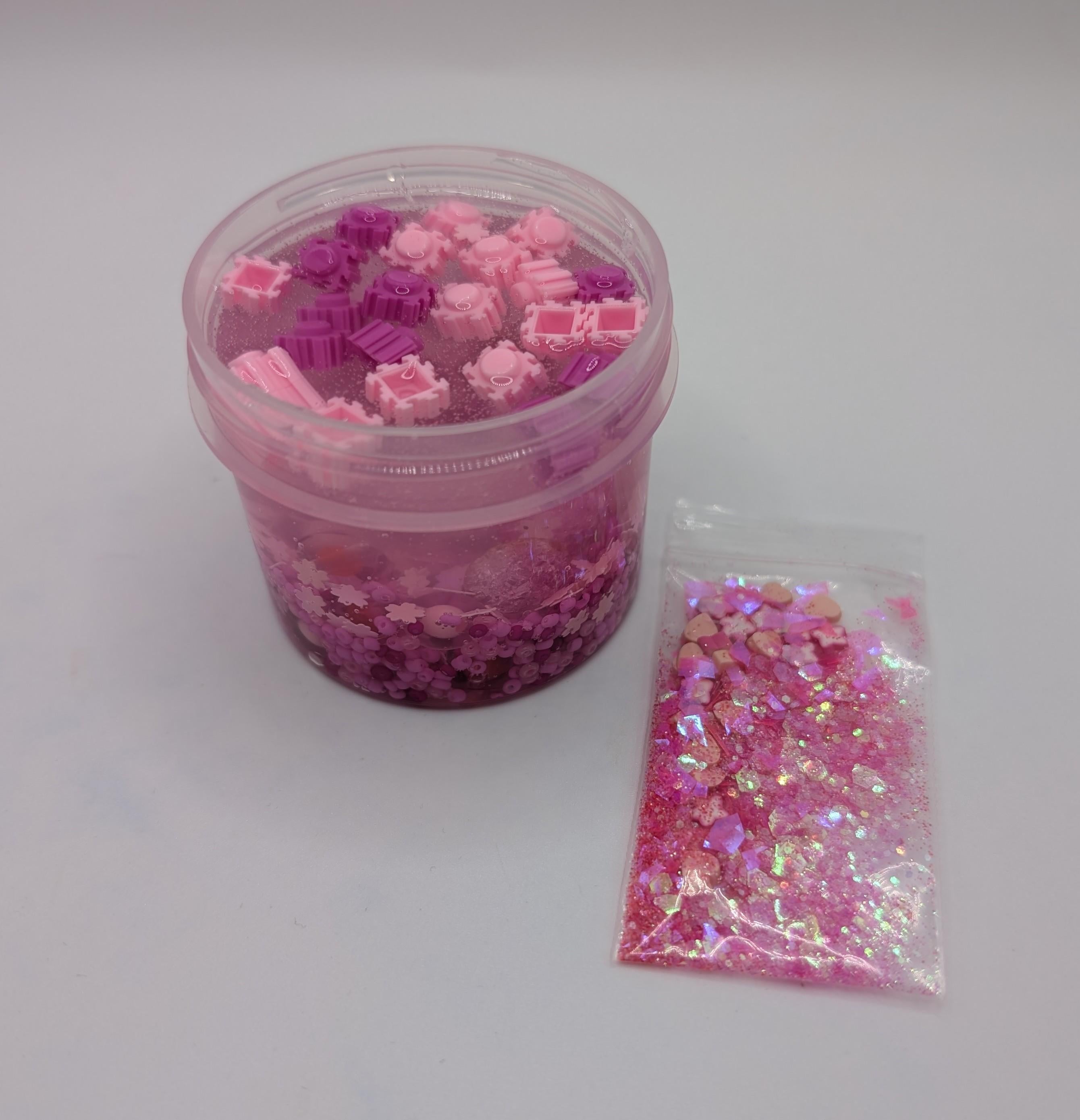 Oscar Pink Mixed Bead Scented Crunch Slime - Scented Slime - Sensory Slime - Sensory Play