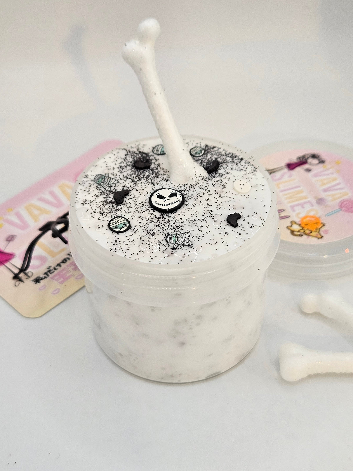 Mr Bones - Scented slime - Perlite crunch slime - Sensory play