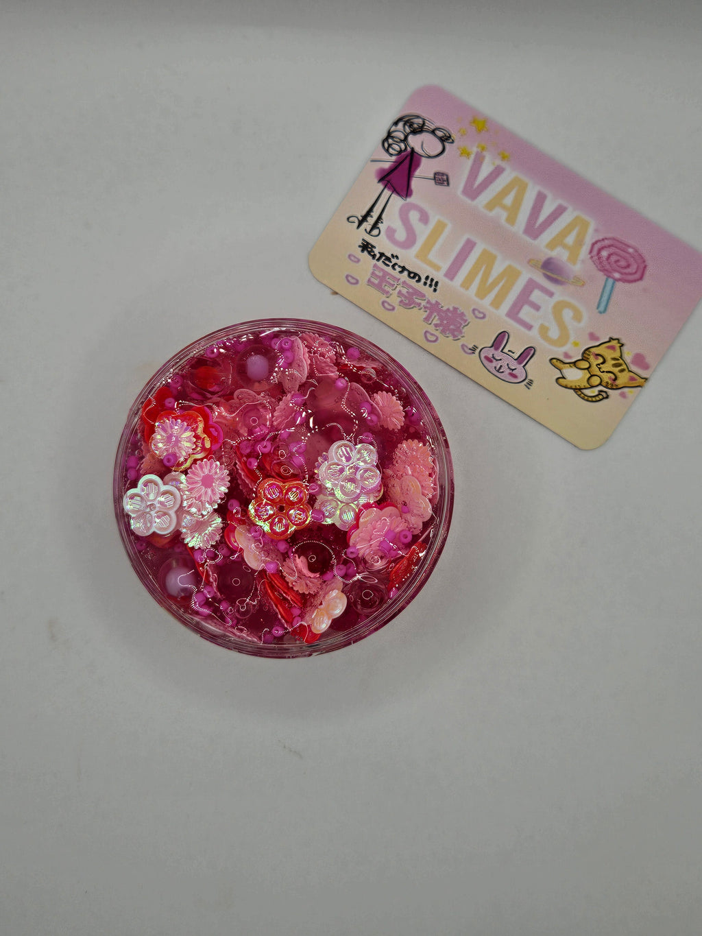Chester - Scented Flower Sequin Crunch Bomb Slime - Scented Slime - Sensory Play