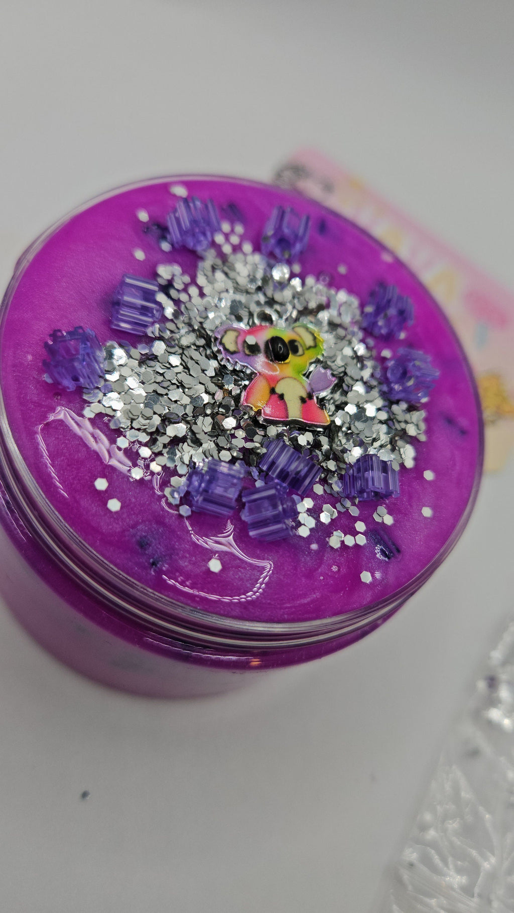 Benjamin Pigemented Block Bead Scented Clear Slime - Scented Slime - Sensory Play