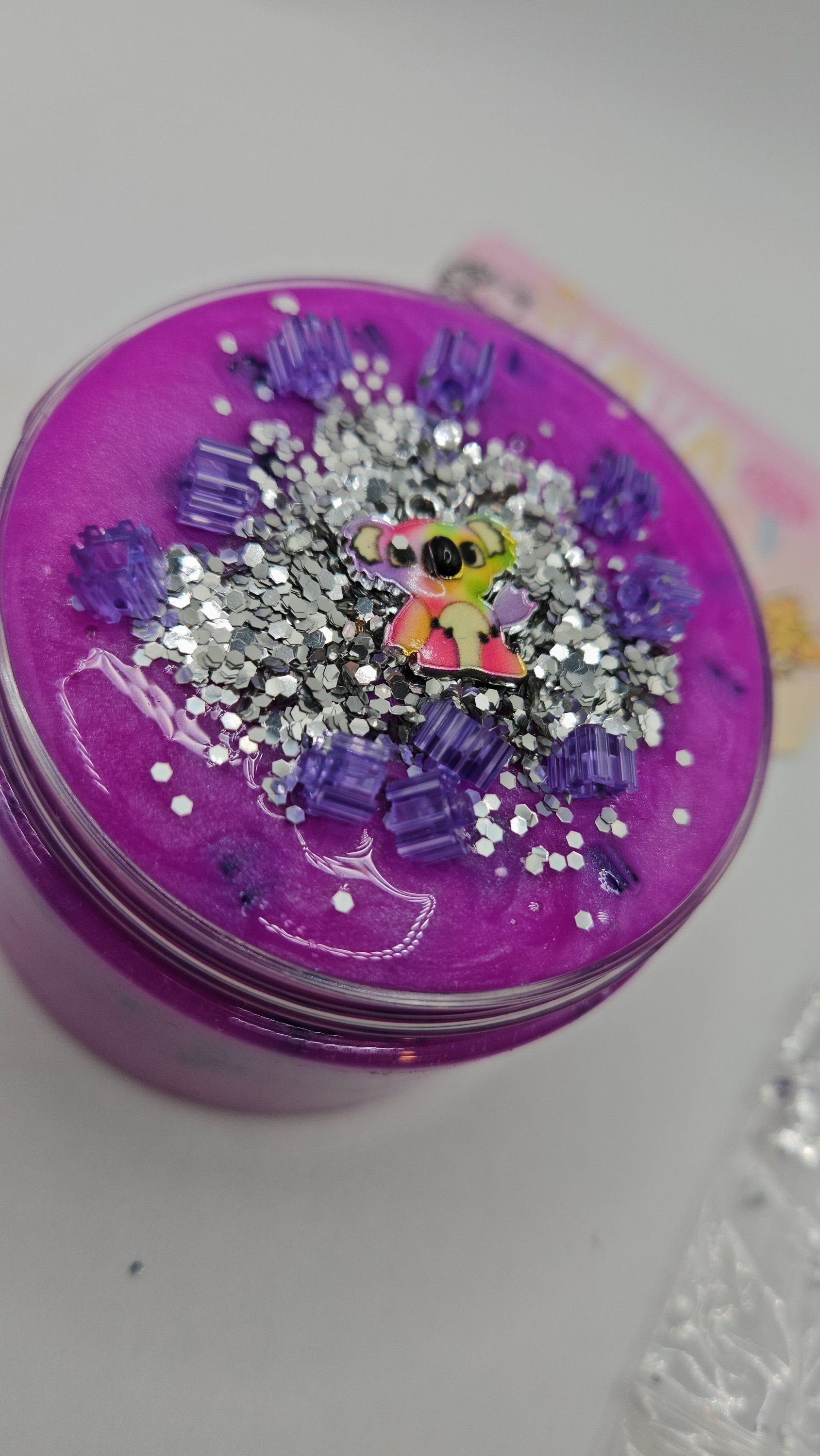 Benjamin Pigemented Block Bead Scented Clear Slime - Scented Slime - Sensory Play