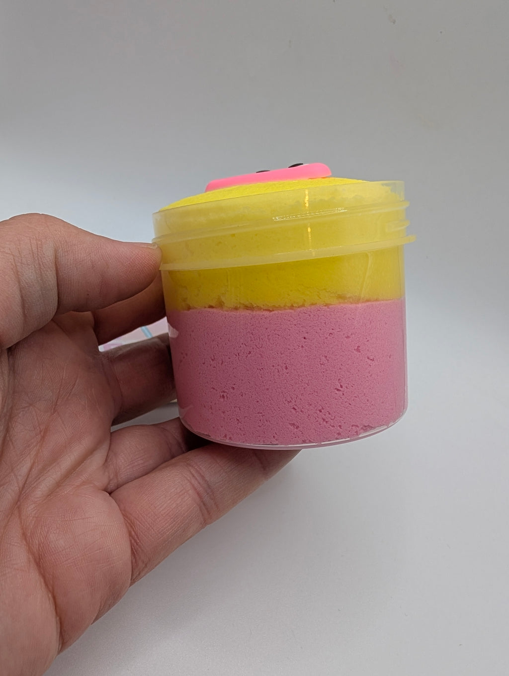 Ernie - Pink & Yellow Cloud Dough Slime - Scented Slime
