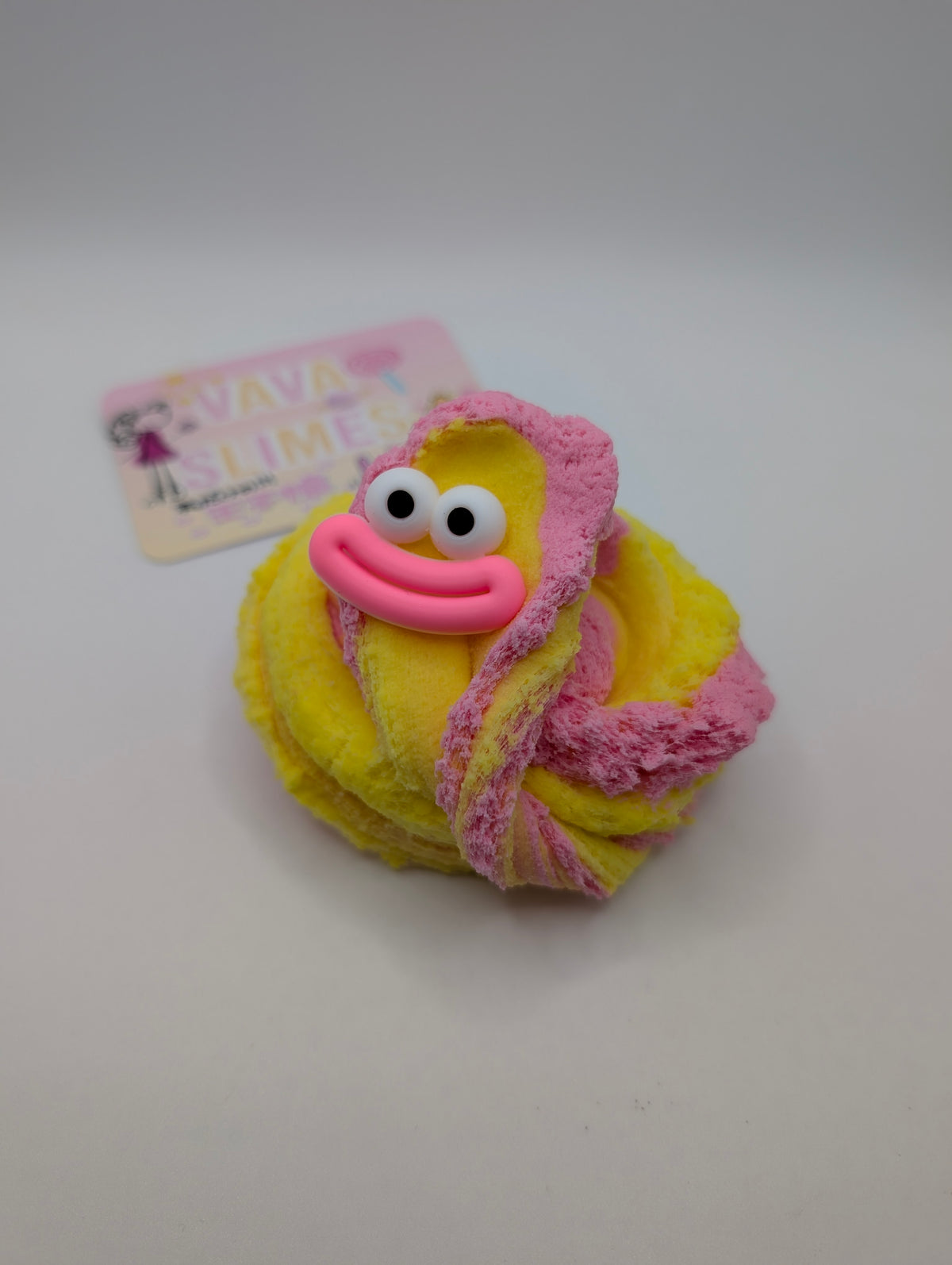 Ernie - Pink & Yellow Cloud Dough Slime - Scented Slime