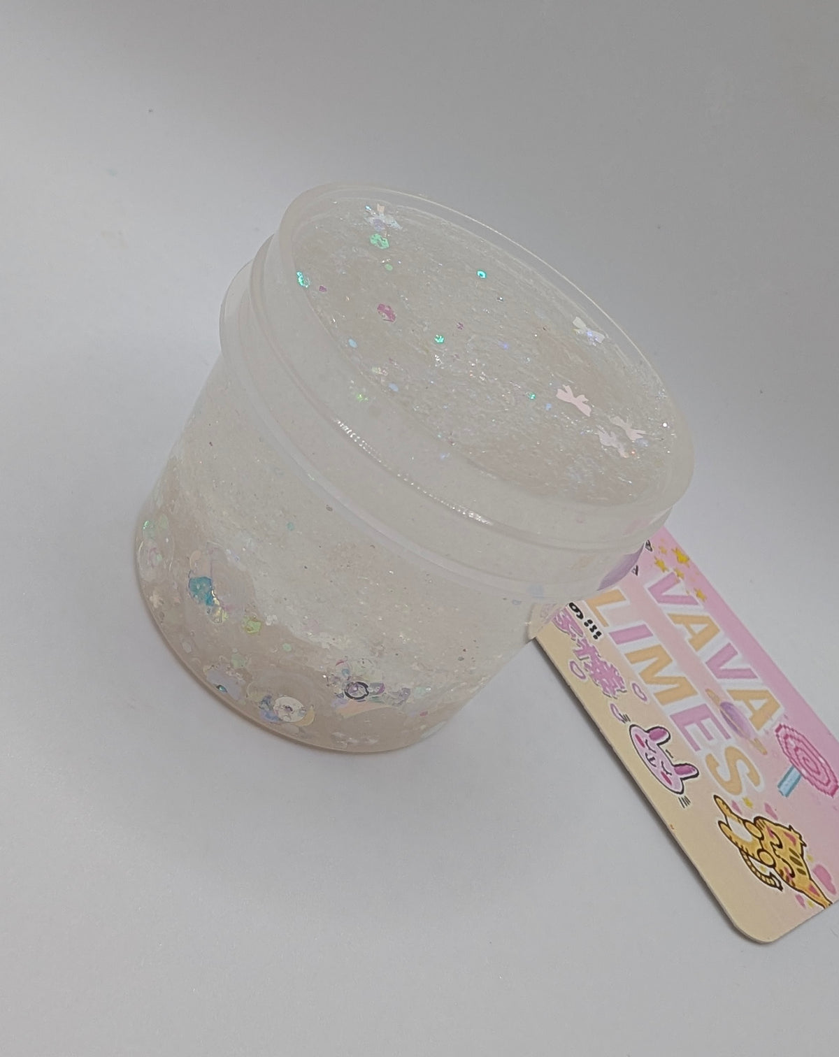 Elena - Iridescent sequin clear slime crunch bomb - Scented Slime