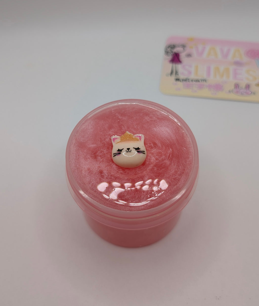 Eloise - Pearlescent pink clear silica gravel Slime