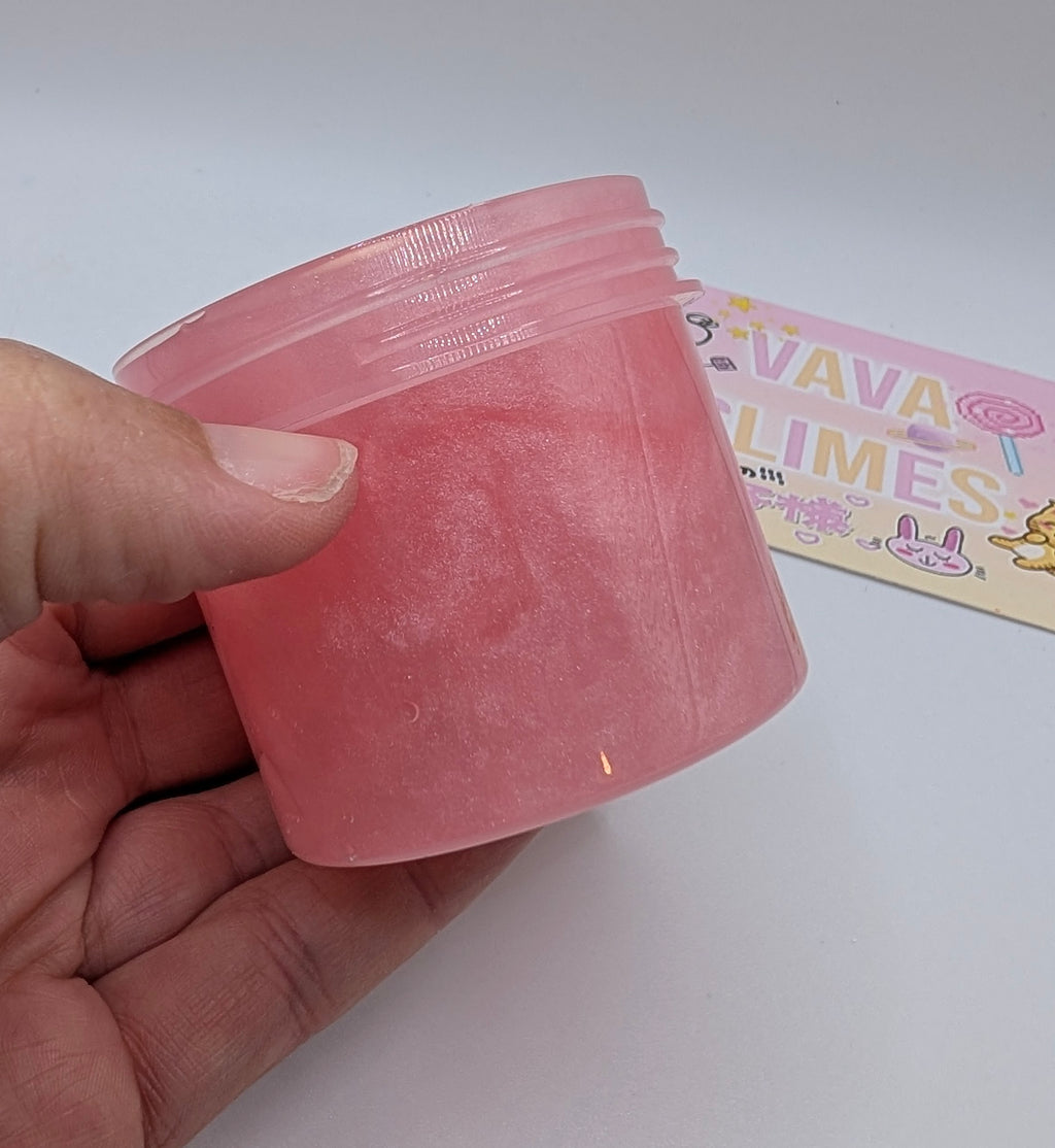 Eloise - Pearlescent pink clear silica gravel Slime