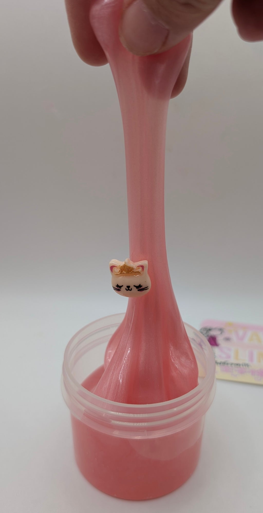 Eloise - Pearlescent pink clear silica gravel Slime