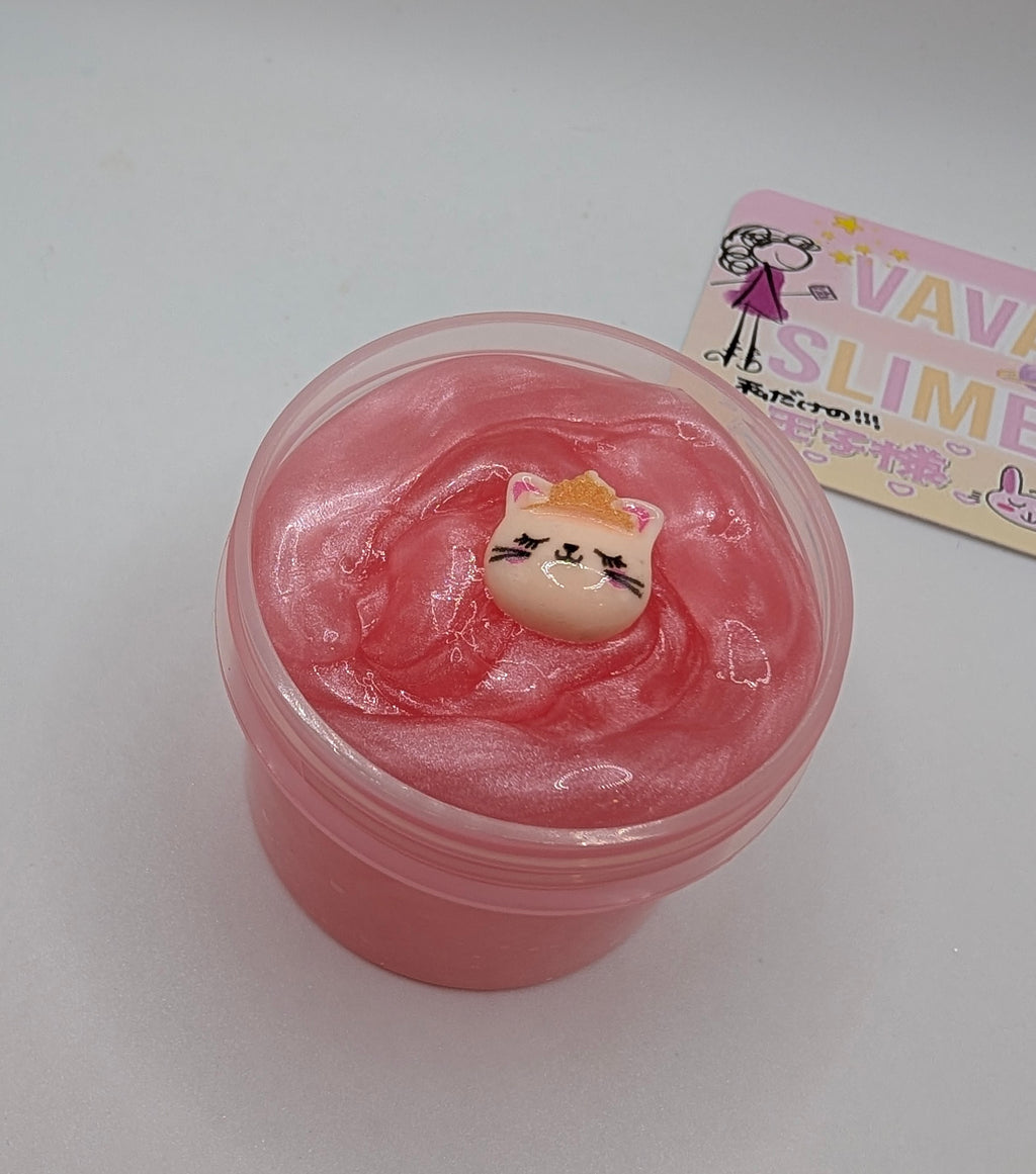 Eloise - Pearlescent pink clear silica gravel Slime