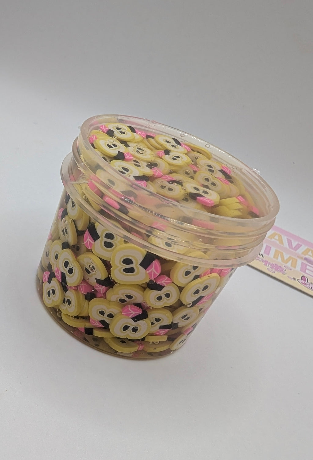 Crispin - Clear apple fimo slice crunch bomb slime