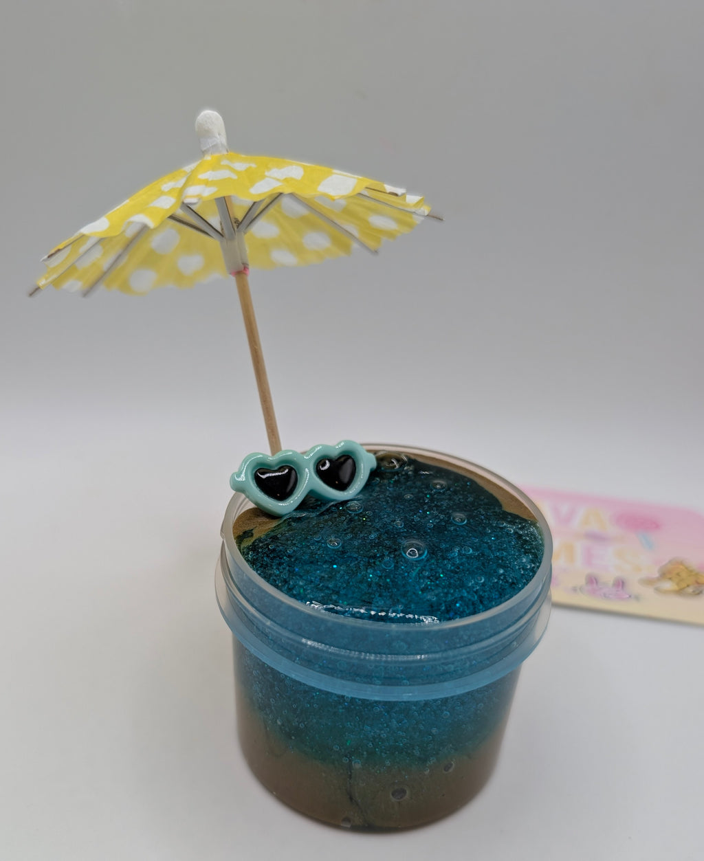 Reef - Clear Turquoise Putty Sand Slime - Scented Slime