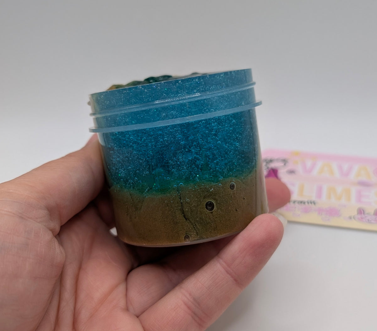 Reef - Clear Turquoise Putty Sand Slime - Scented Slime