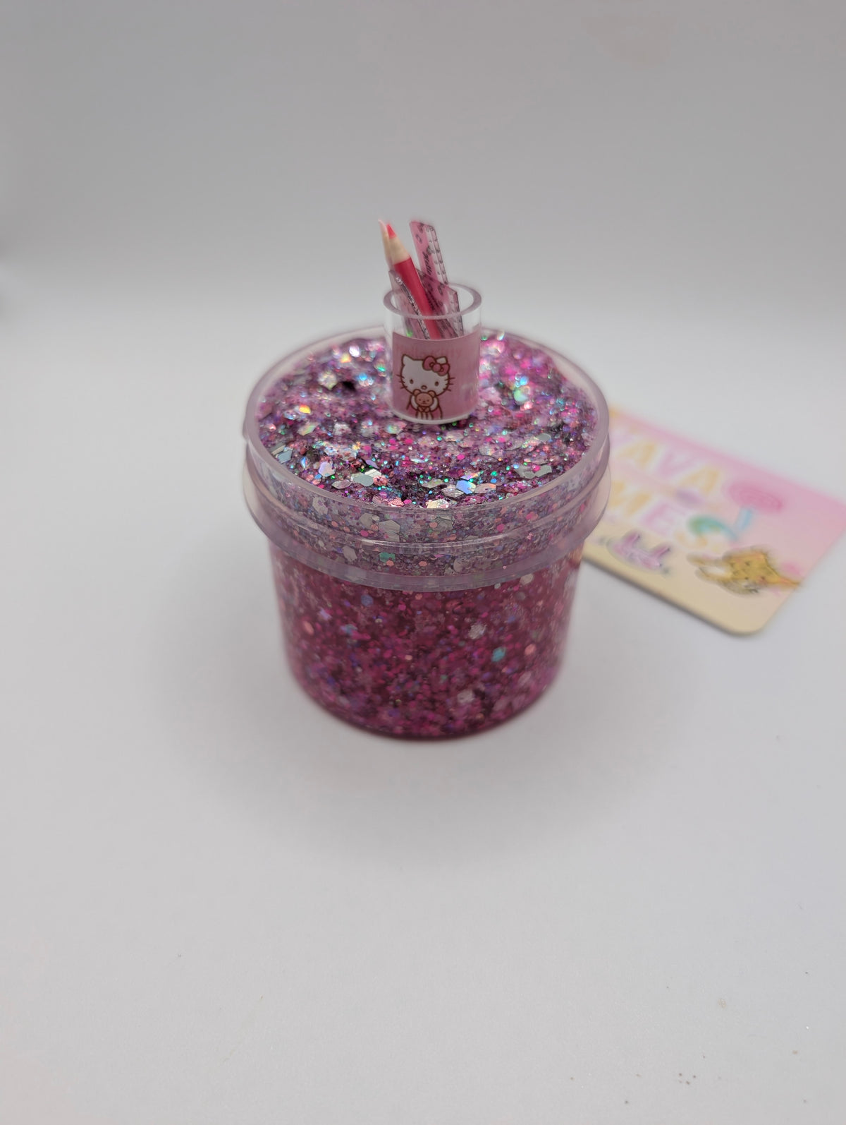 Marie - Hello Kitty Glitter Bomb Slime - Scented Slime - Sensory Play