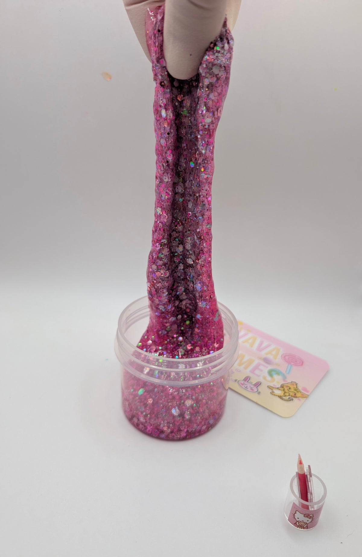 Marie - Hello Kitty Glitter Bomb Slime - Scented Slime - Sensory Play