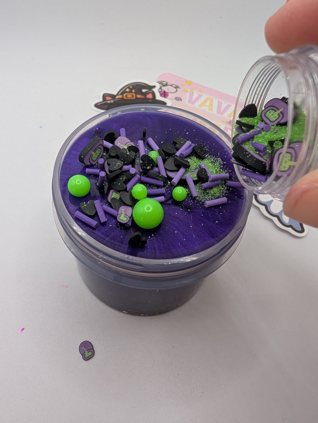 Hermione - Purple Pigmented Clear Lava Rock Slime - Halloween Slime - Scented Slime - Sensory Play