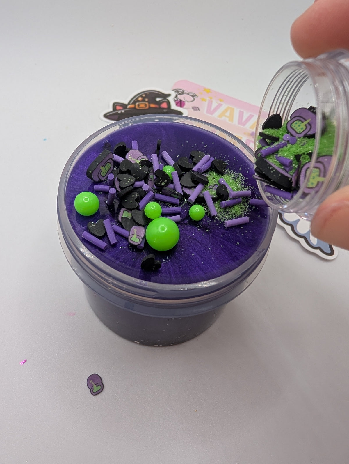 Hermione - Purple Pigmented Clear Lava Rock Slime - Halloween Slime - Scented Slime - Sensory Play