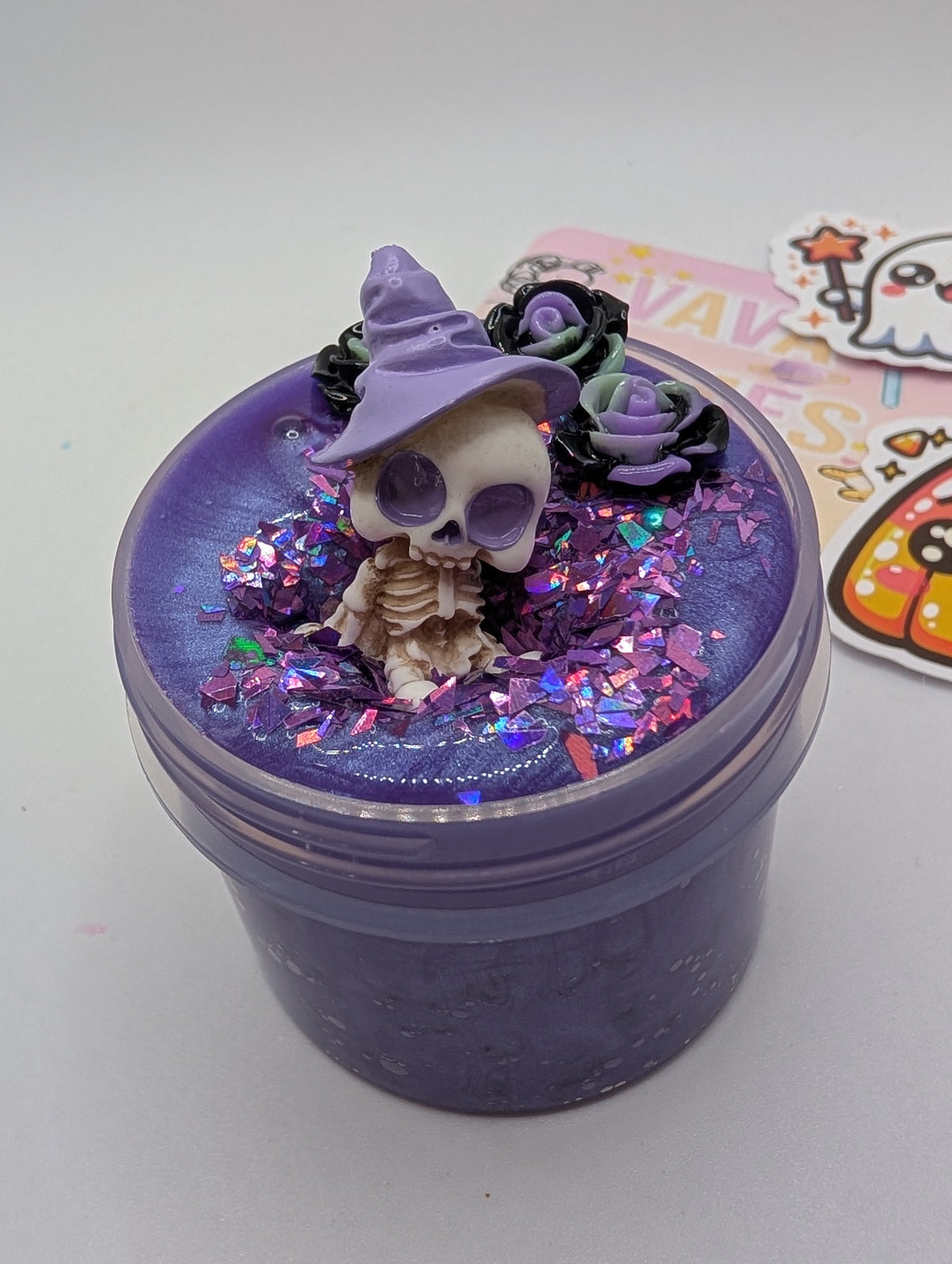 Bram - Purple Pigmented Silica Crunch Bomb Slime - Halloween Slime - Scented Slime - Sensory Slime