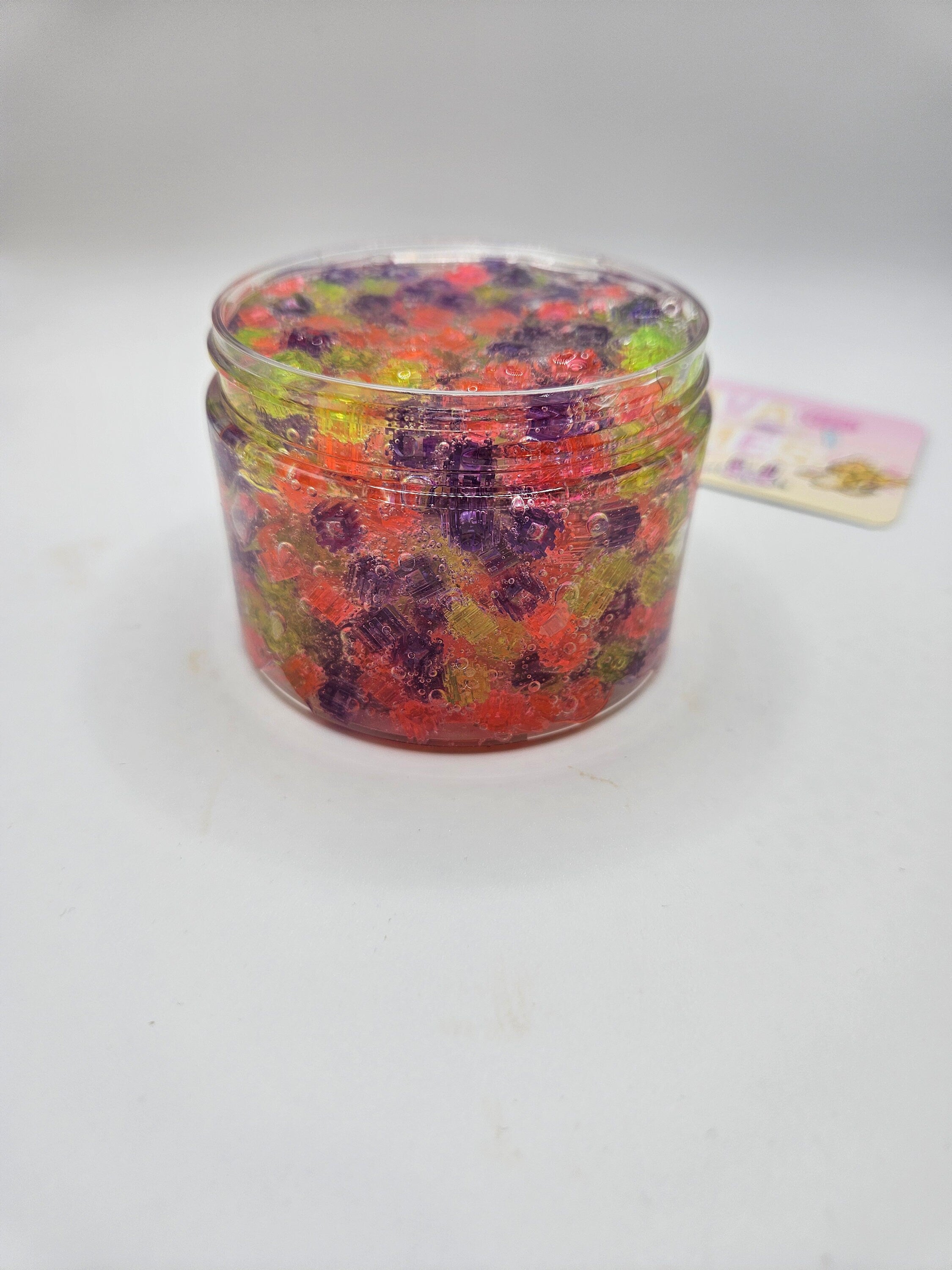 Sara - Mini Block Bead Crunch Bomb Clear Slime - Scented Slime - Sensory Play