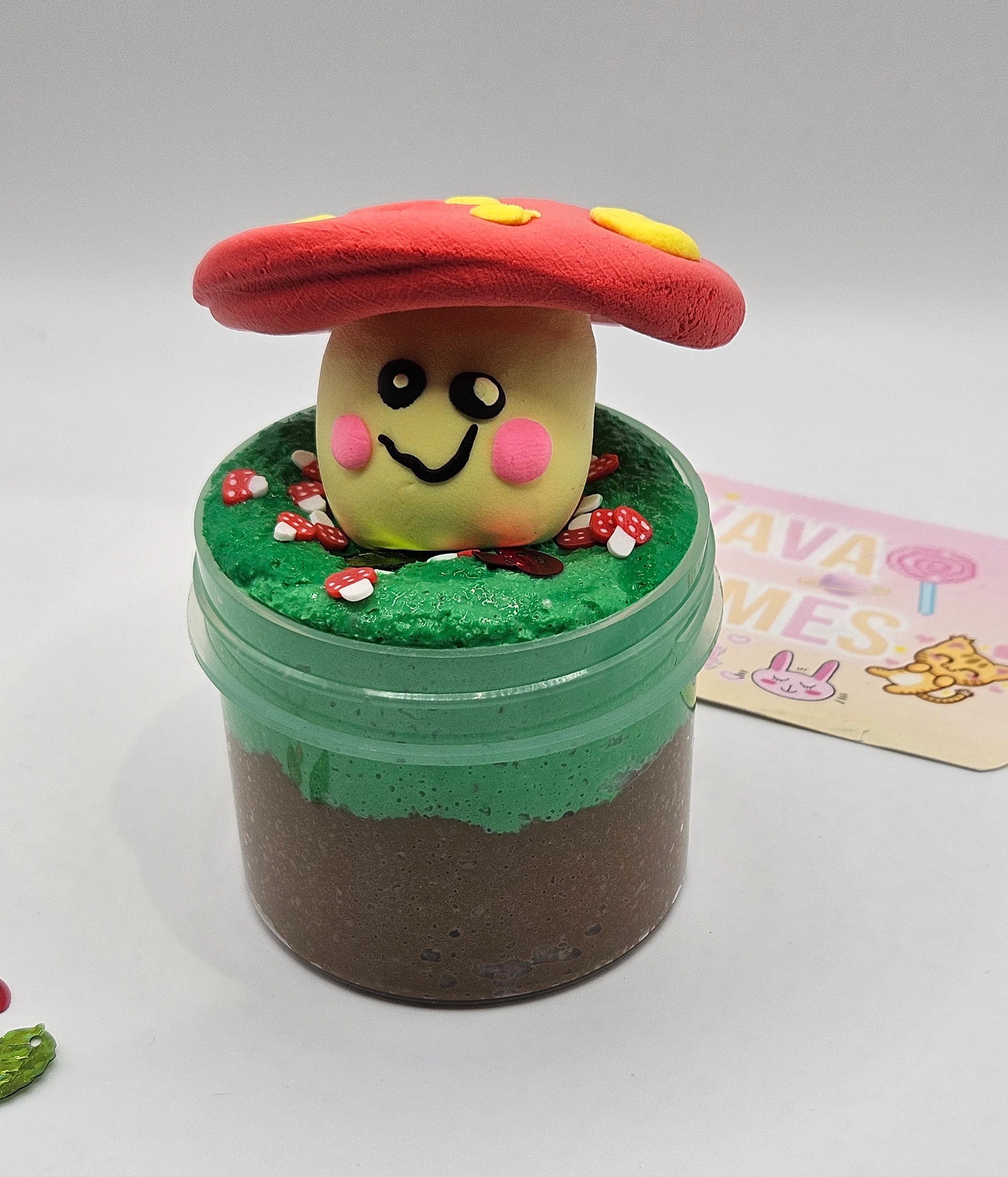 Terry the Mushroom DIY Clay Slime - Sensory Play - Scented Slime
