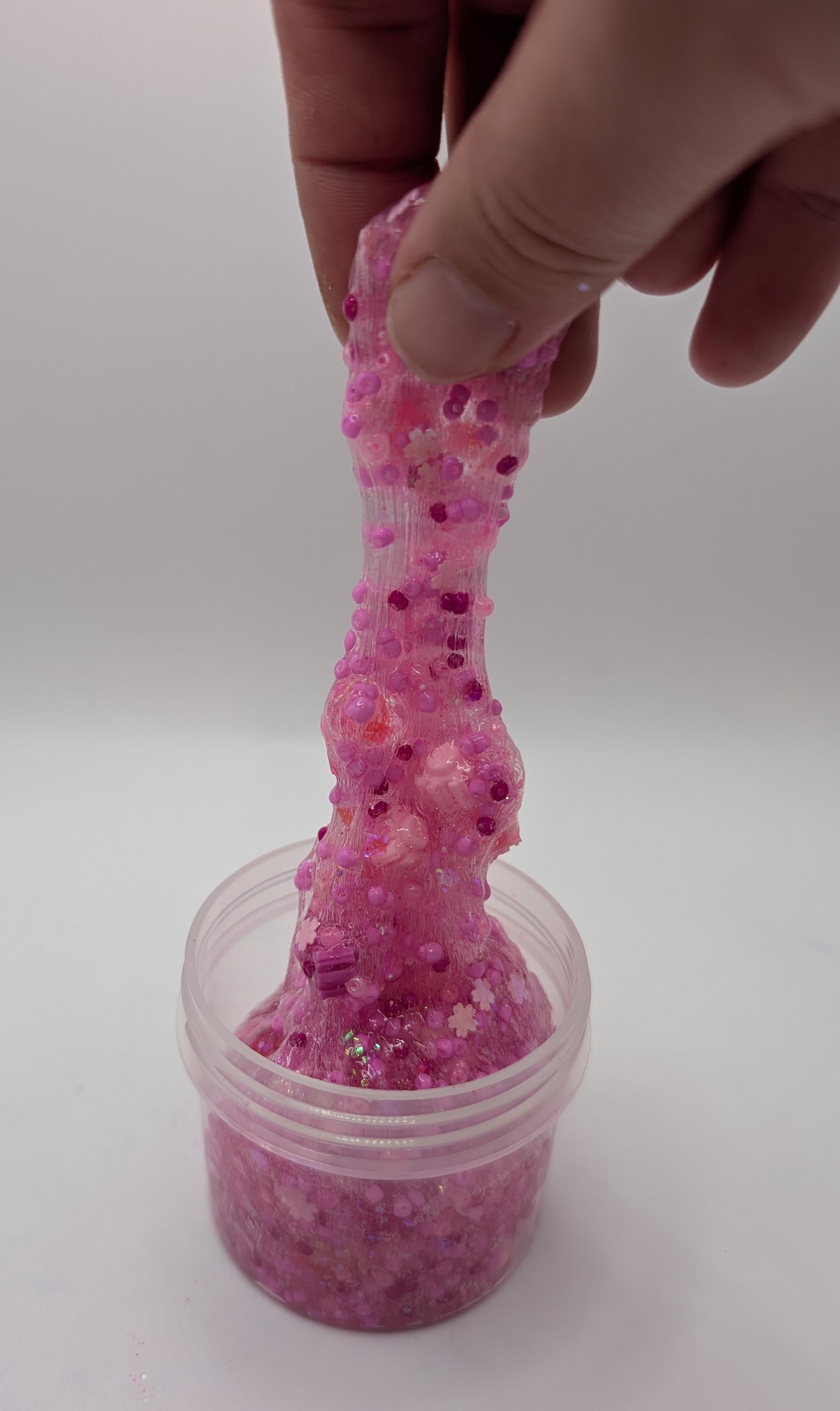 Oscar Pink Mixed Bead Scented Crunch Slime - Scented Slime - Sensory Slime - Sensory Play