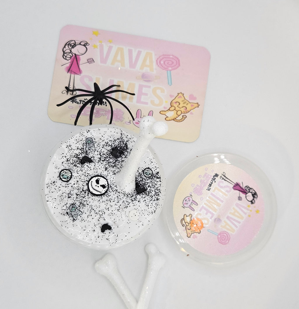Mr Bones - Scented slime - Perlite crunch slime - Sensory play