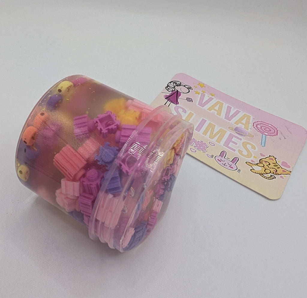 Molly Coated Clear Jelly Block Bead Slime - Sensory Slime - Scented Slime - Sensory Play
