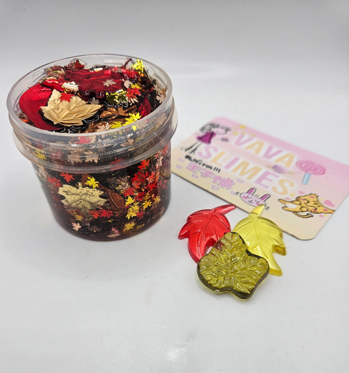 Esther - Autumn Sequin Clear Crunch Bomb Slime - Scented Slime / Sensory Play