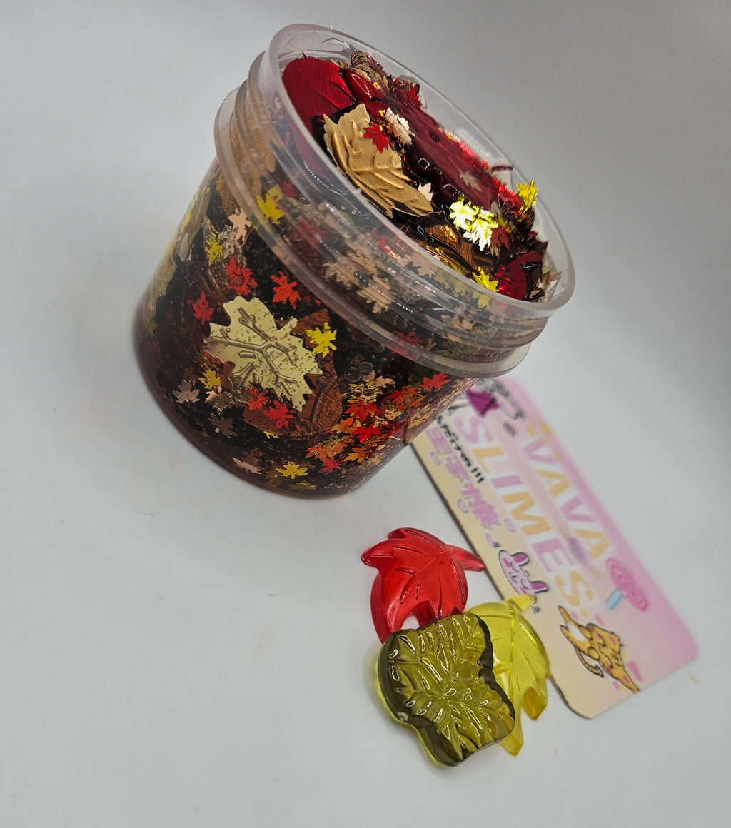 Esther - Autumn Sequin Clear Crunch Bomb Slime - Scented Slime / Sensory Play